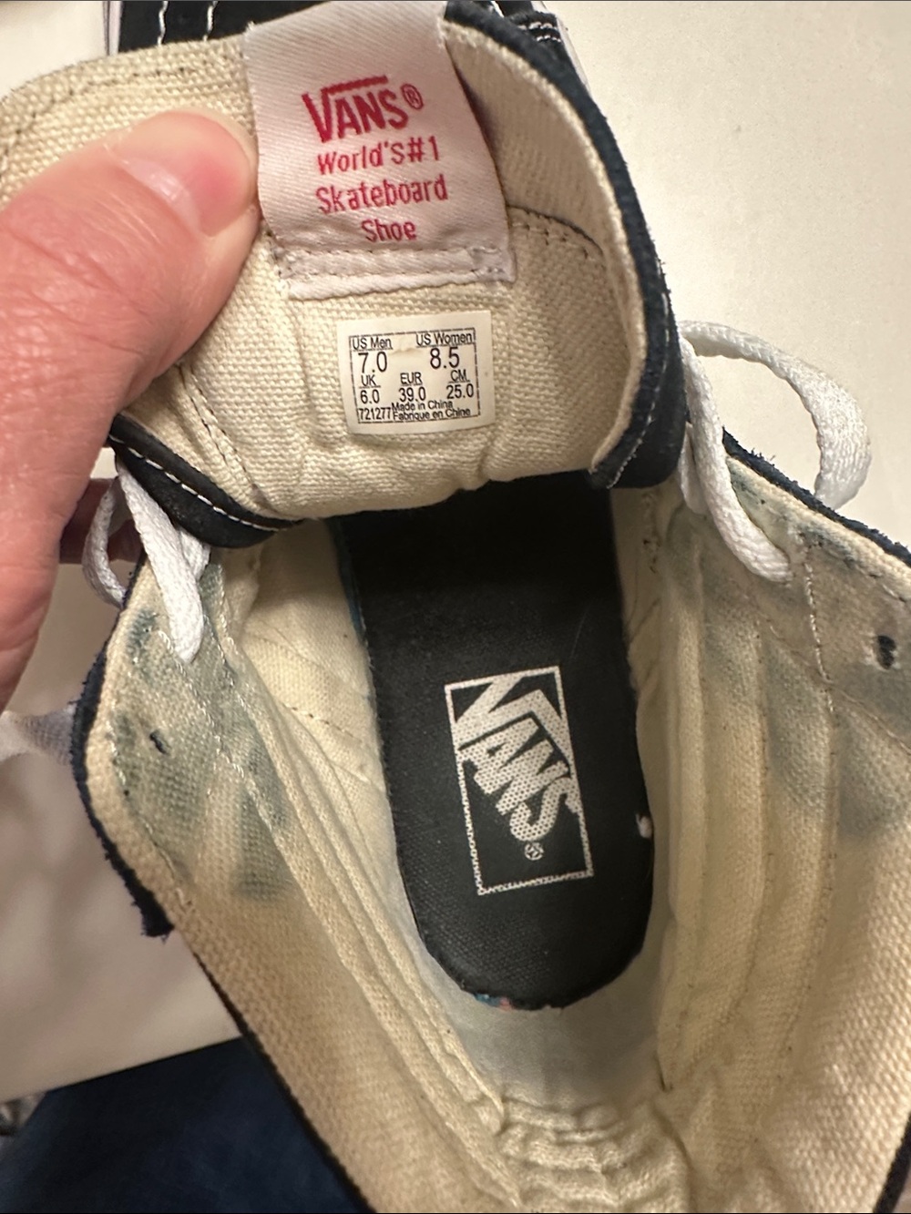 Vans Black and White Sk8-High Classic Sneakers - Picture 2 of 7